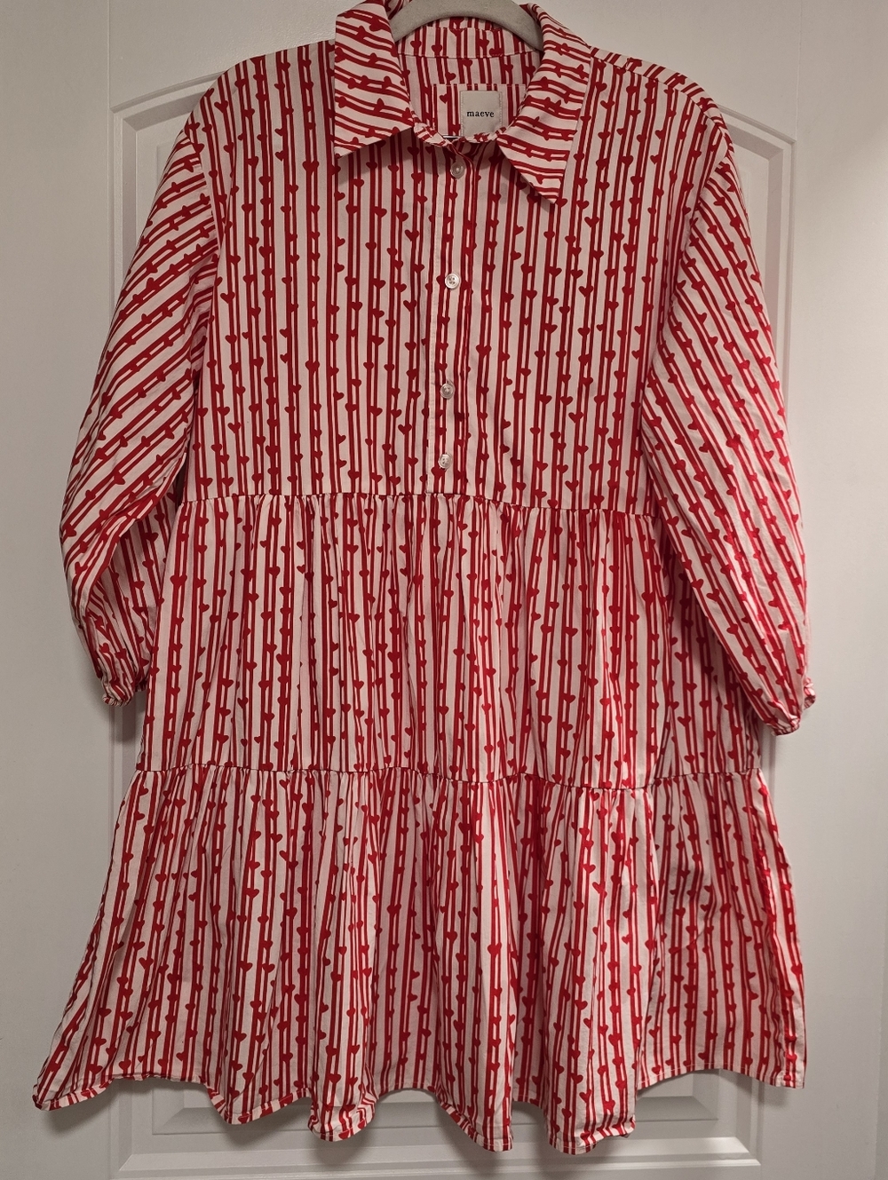 ANTHROPOLOGY X MAEVE The Bettina Tiered Mini Shirt Dress - Picture 4 of 9